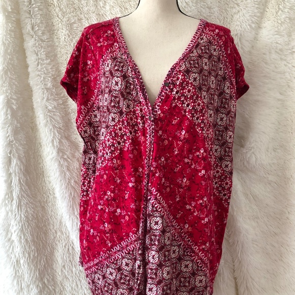 *SOLD*Lucky Brand Button Up Top 3X - Picture 2 of 8
